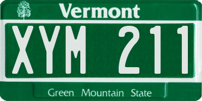 VT license plate XYM211