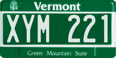 VT license plate XYM221