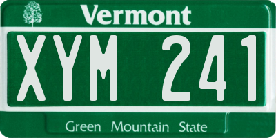 VT license plate XYM241