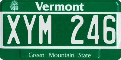 VT license plate XYM246