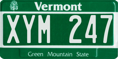 VT license plate XYM247