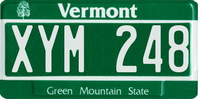 VT license plate XYM248