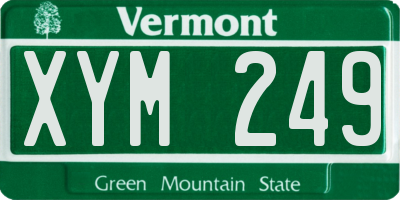 VT license plate XYM249