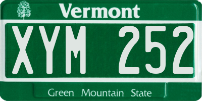 VT license plate XYM252