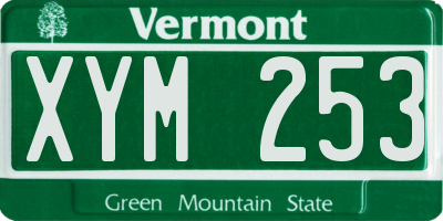 VT license plate XYM253