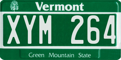 VT license plate XYM264