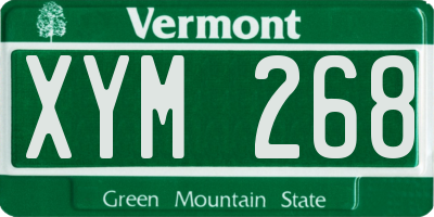VT license plate XYM268