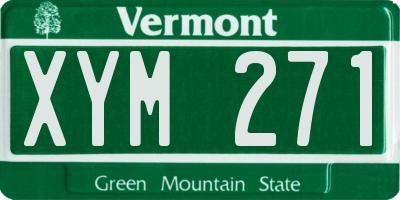 VT license plate XYM271