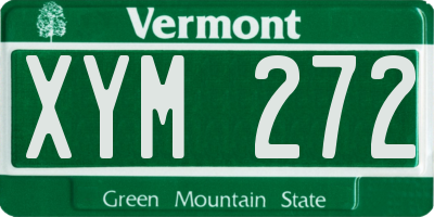 VT license plate XYM272