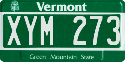 VT license plate XYM273