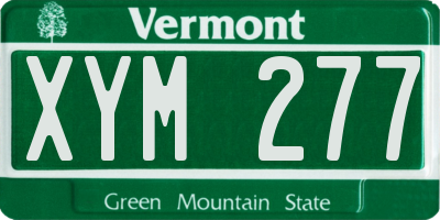 VT license plate XYM277
