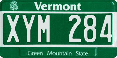 VT license plate XYM284