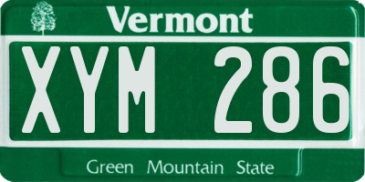 VT license plate XYM286