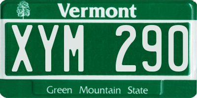 VT license plate XYM290