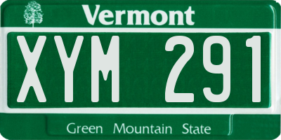 VT license plate XYM291