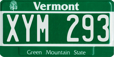VT license plate XYM293