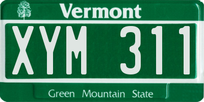 VT license plate XYM311