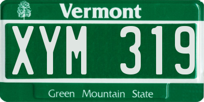 VT license plate XYM319