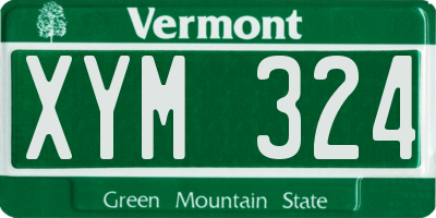 VT license plate XYM324