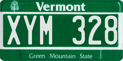 VT license plate XYM328