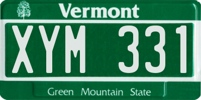 VT license plate XYM331
