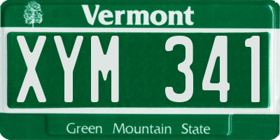 VT license plate XYM341