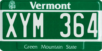 VT license plate XYM364