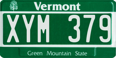 VT license plate XYM379