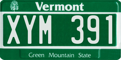 VT license plate XYM391