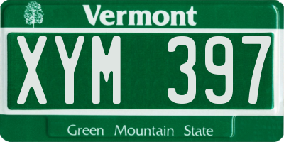 VT license plate XYM397