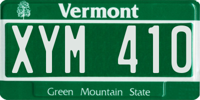 VT license plate XYM410
