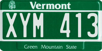 VT license plate XYM413
