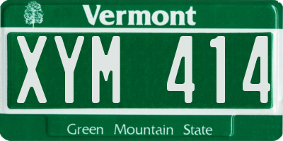 VT license plate XYM414
