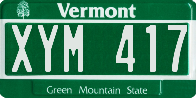 VT license plate XYM417