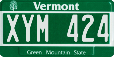 VT license plate XYM424