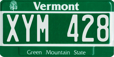 VT license plate XYM428