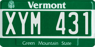 VT license plate XYM431