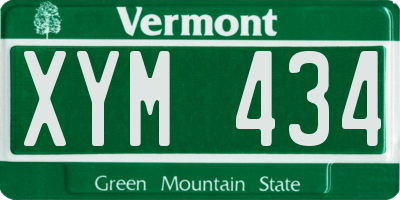 VT license plate XYM434