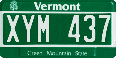 VT license plate XYM437