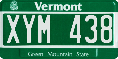 VT license plate XYM438
