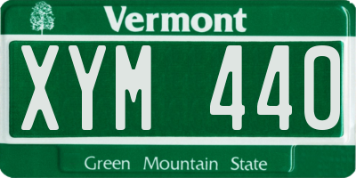 VT license plate XYM440