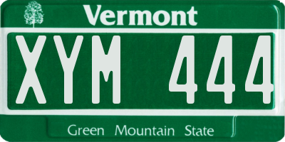 VT license plate XYM444
