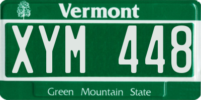 VT license plate XYM448