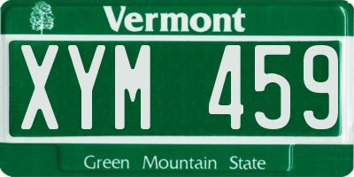 VT license plate XYM459