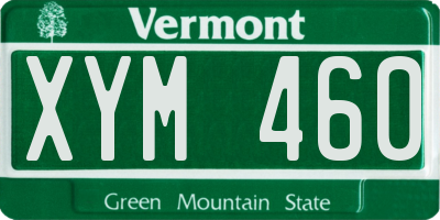 VT license plate XYM460
