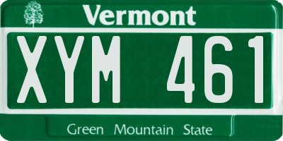 VT license plate XYM461