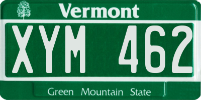 VT license plate XYM462