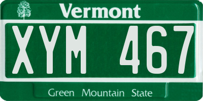 VT license plate XYM467
