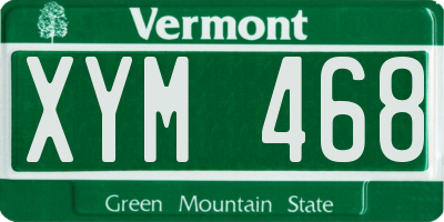 VT license plate XYM468