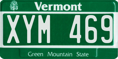 VT license plate XYM469